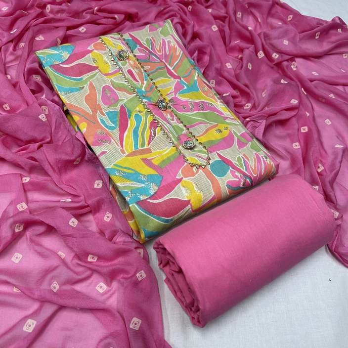 Kala Sutra Cotton Botanical Salwar Suit Material