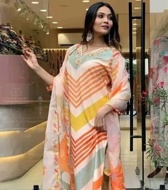 Kala Sutra Printed Cotton Salwar Suit Material