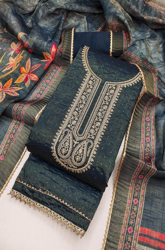Tavisha Embroidered Chiffon Festive Salwar Suit Material