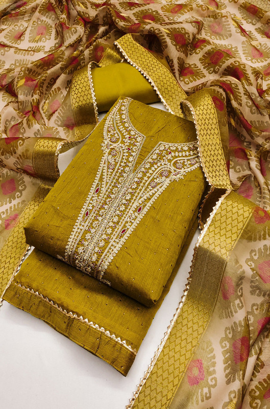 Tavisha Embroidered Festive Salwar Suit Material 