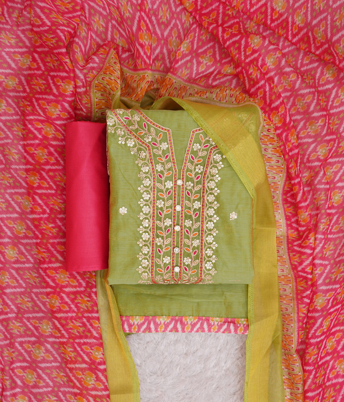 Tavisha Chanderi Unstitched Salwar Suit  Material 