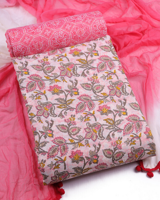 Tavisha Cotton Blend Kurta & Churidar Material 