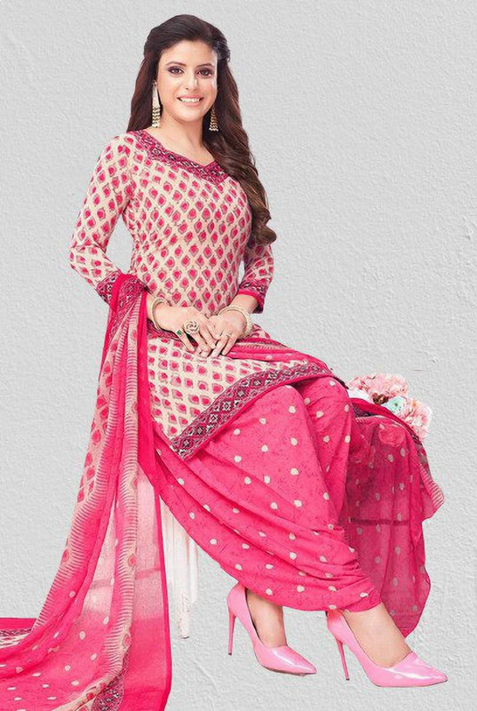 Tavisha Leon Crepe Floral Print Salwar Suit Material