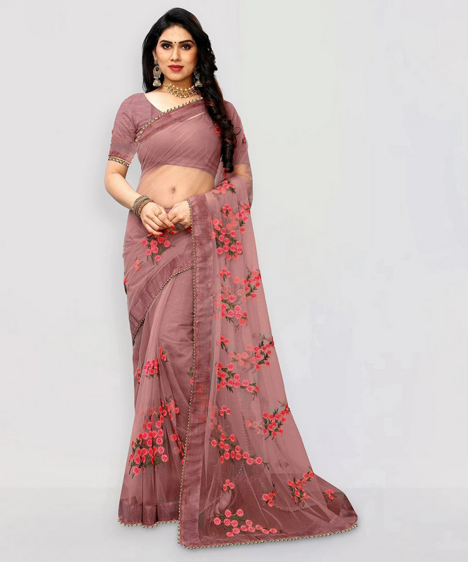 Patrini Embroidered Bollywood Net Saree