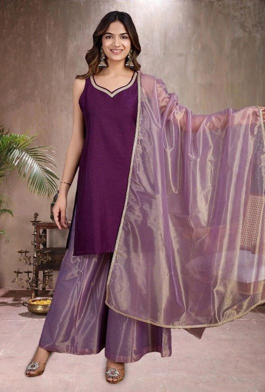 Divashree Self-Design Cotton Silk Blend Salwar Suit Set 