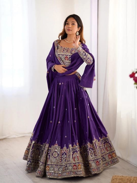 Kezel Embroidered Sequins Lehenga Choli