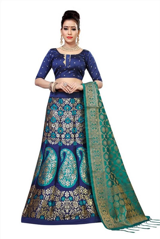 Firozae Floral Print Lehenga Choli
