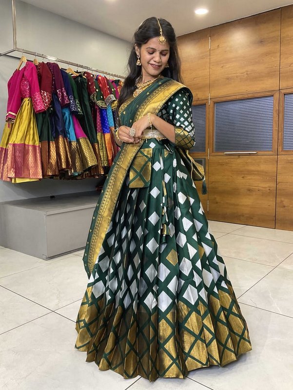 Firozae Green Wedding Style Lehenga Choli
