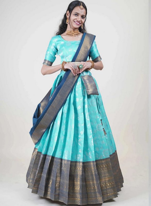 Firozae Blue Sky Blue Lehenga Choli