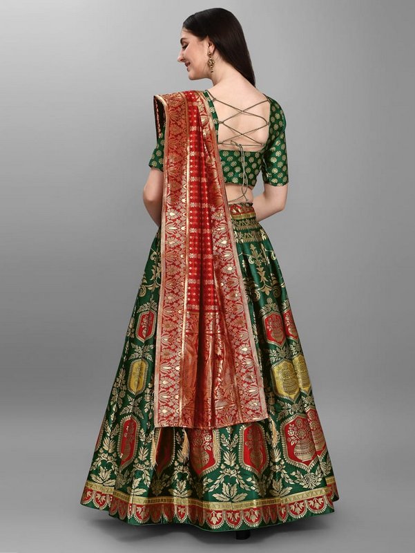 Purvika Red Motifs Pari Lehenga Choli