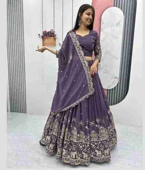 Trivenika Border-Patterned Lehenga Choli
