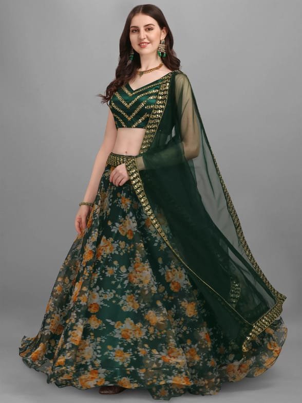Trivenika Rose Floral Lehenga Choli