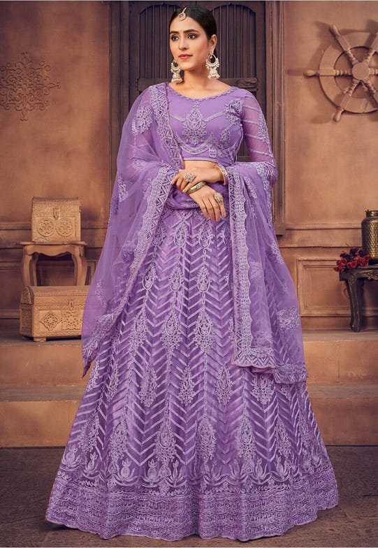 Zivora Net Motifs Lehenga Choli