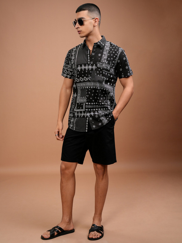 Havric Bandana print short sleeve shirt