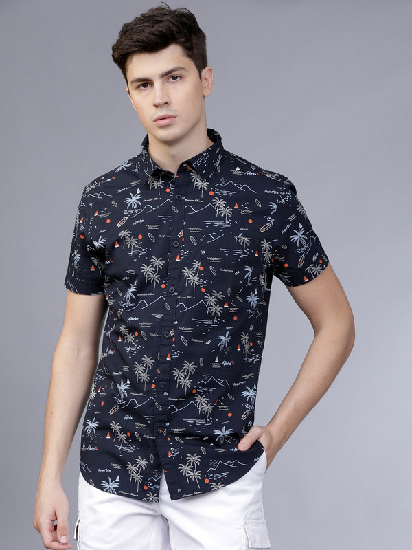 Havric Mountain print resort shirt