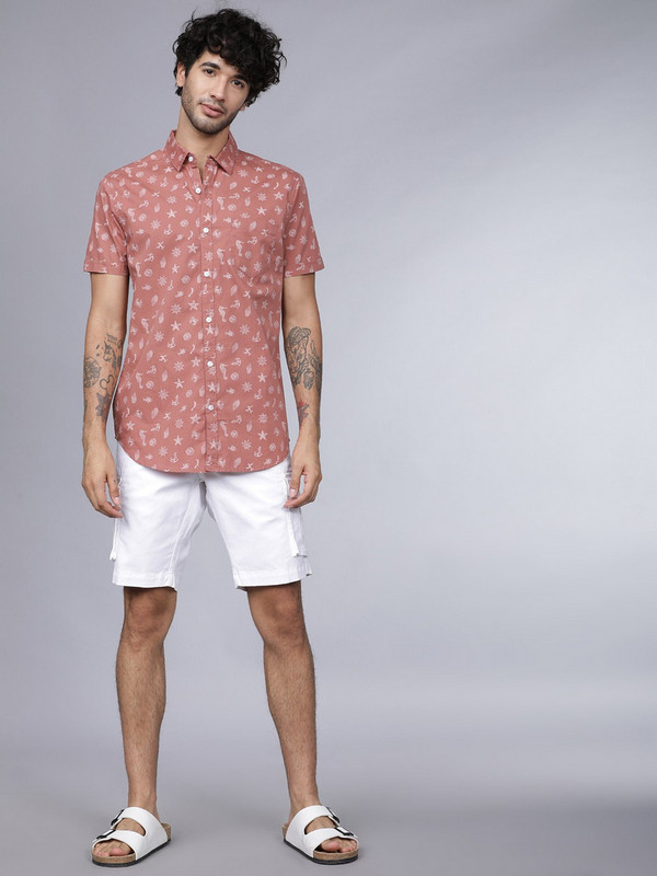 Havric Seahorse and anchor print shirt
