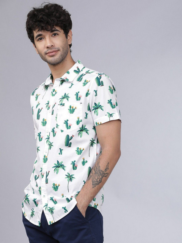 Havric Cactus tree graphic resort shirt