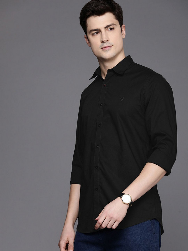 Alvyn Plain Black Shirt