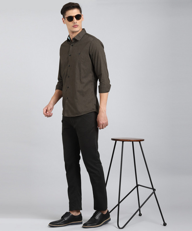Alvyn Plain Brown Shirt