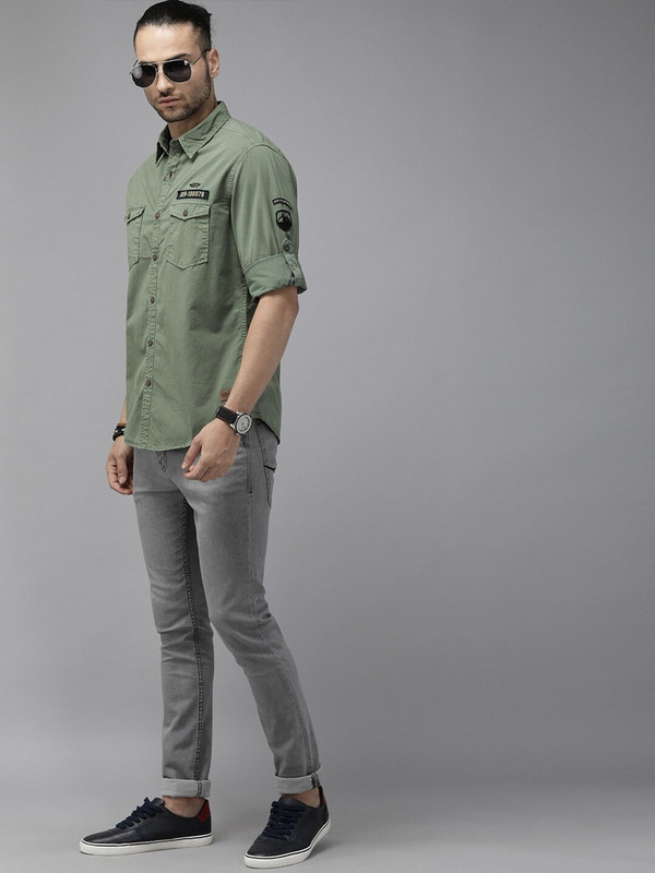 Roxter Navy blue micro-print Shirt