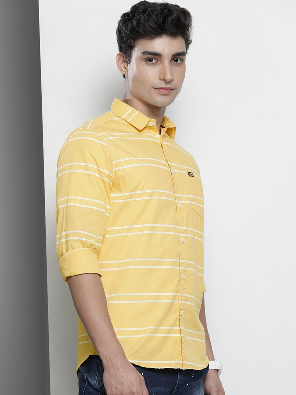 Ivaan white horizontal stripes Shirt