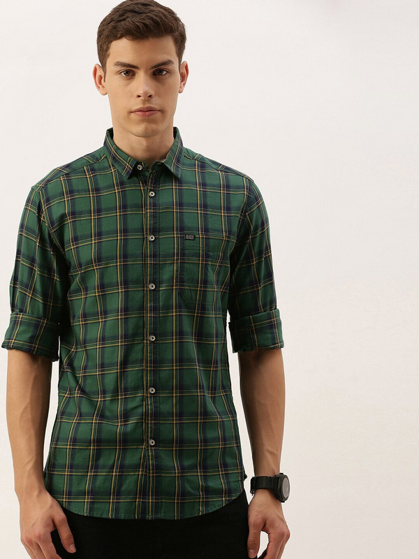 Ivaan Windowpane check button-downShirt