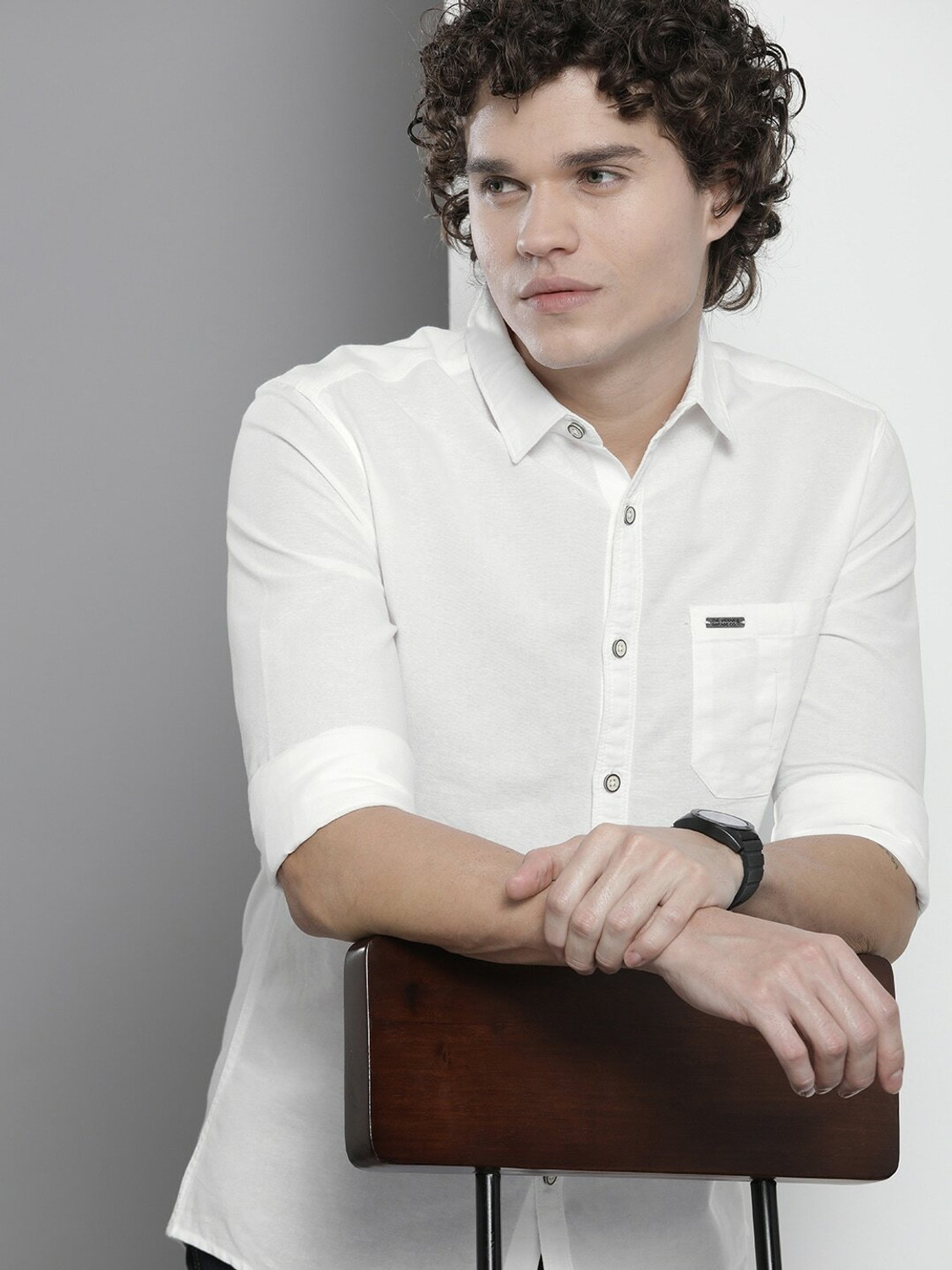 Ivaan Dark contrast buttons Shirt