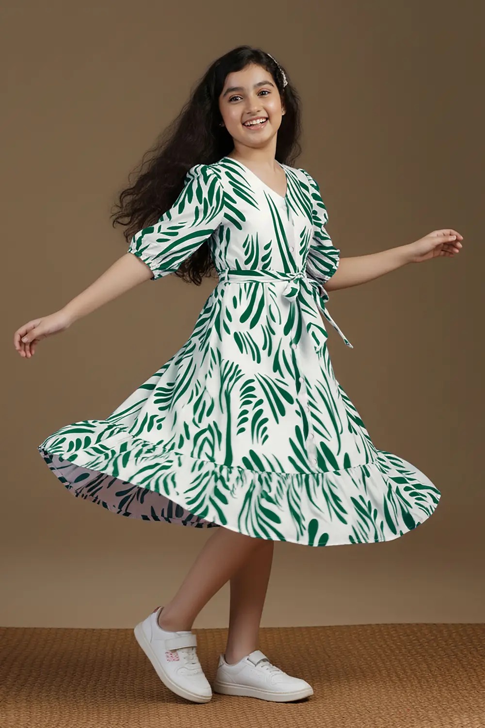Fablina Organic abstract print dress