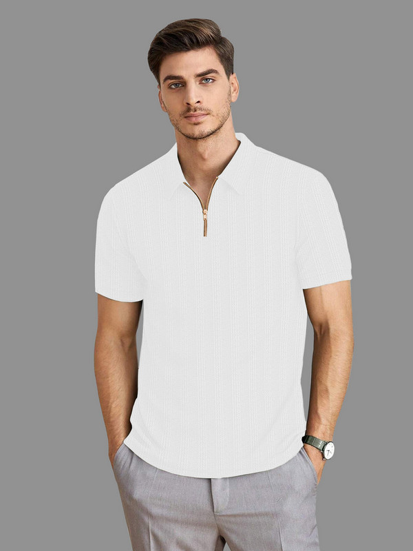 Kavish Quarter-zip polo T-Shirt