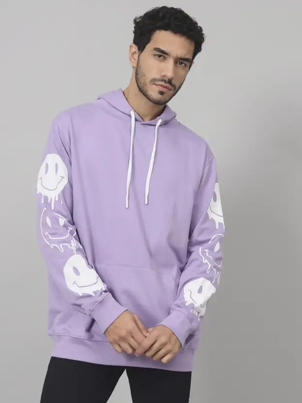 Dapper.Co Full Sleeve Printed Hooded Sweatshirt