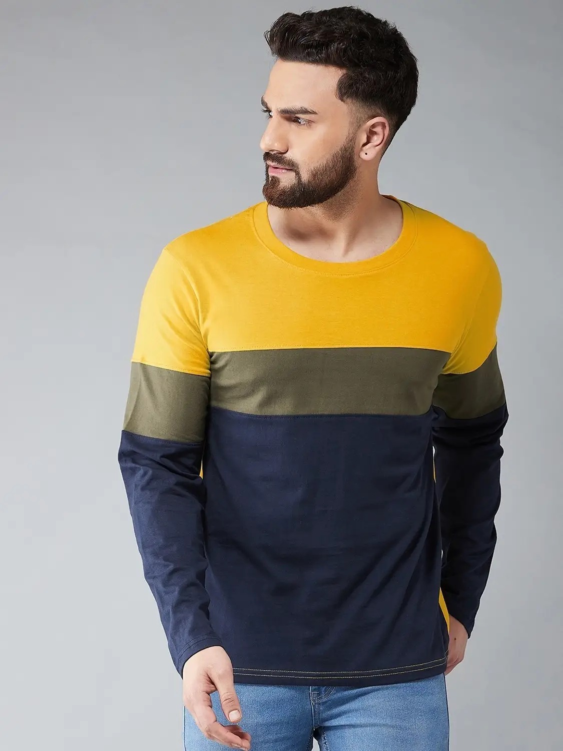 Dapper.Co long-sleeved color-block design T-Shirt 
