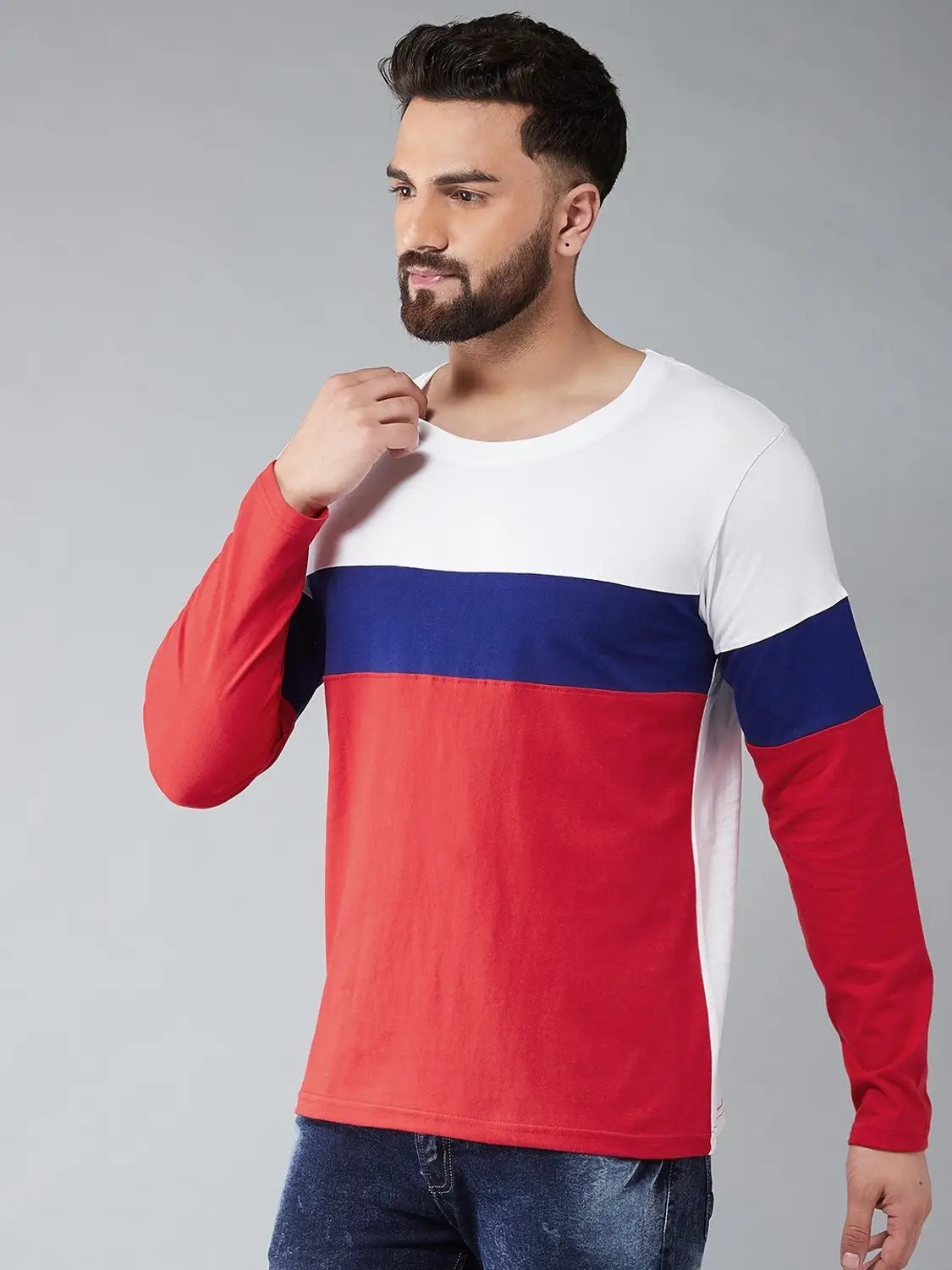 Dapper.Co long-sleeved color-block design T-Shirt 
