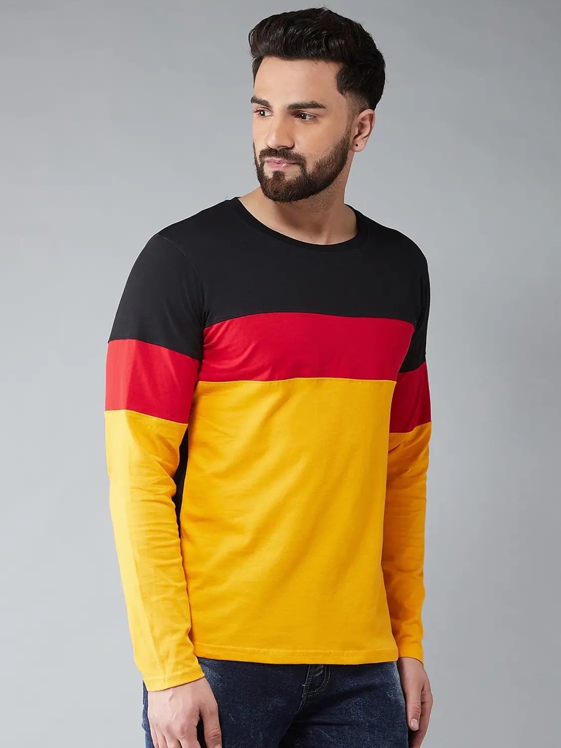 Dapper.Co long-sleeved color-block design T-Shirt 