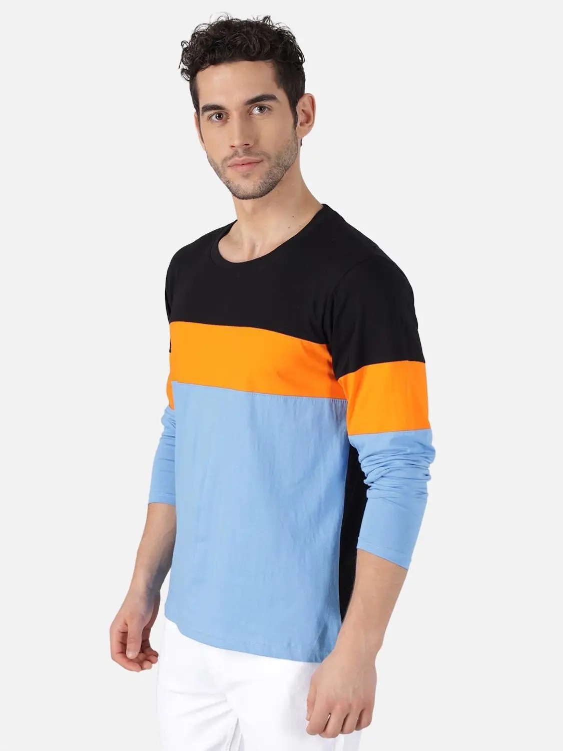 Dapper.Co long-sleeved color-block design T-Shirt 