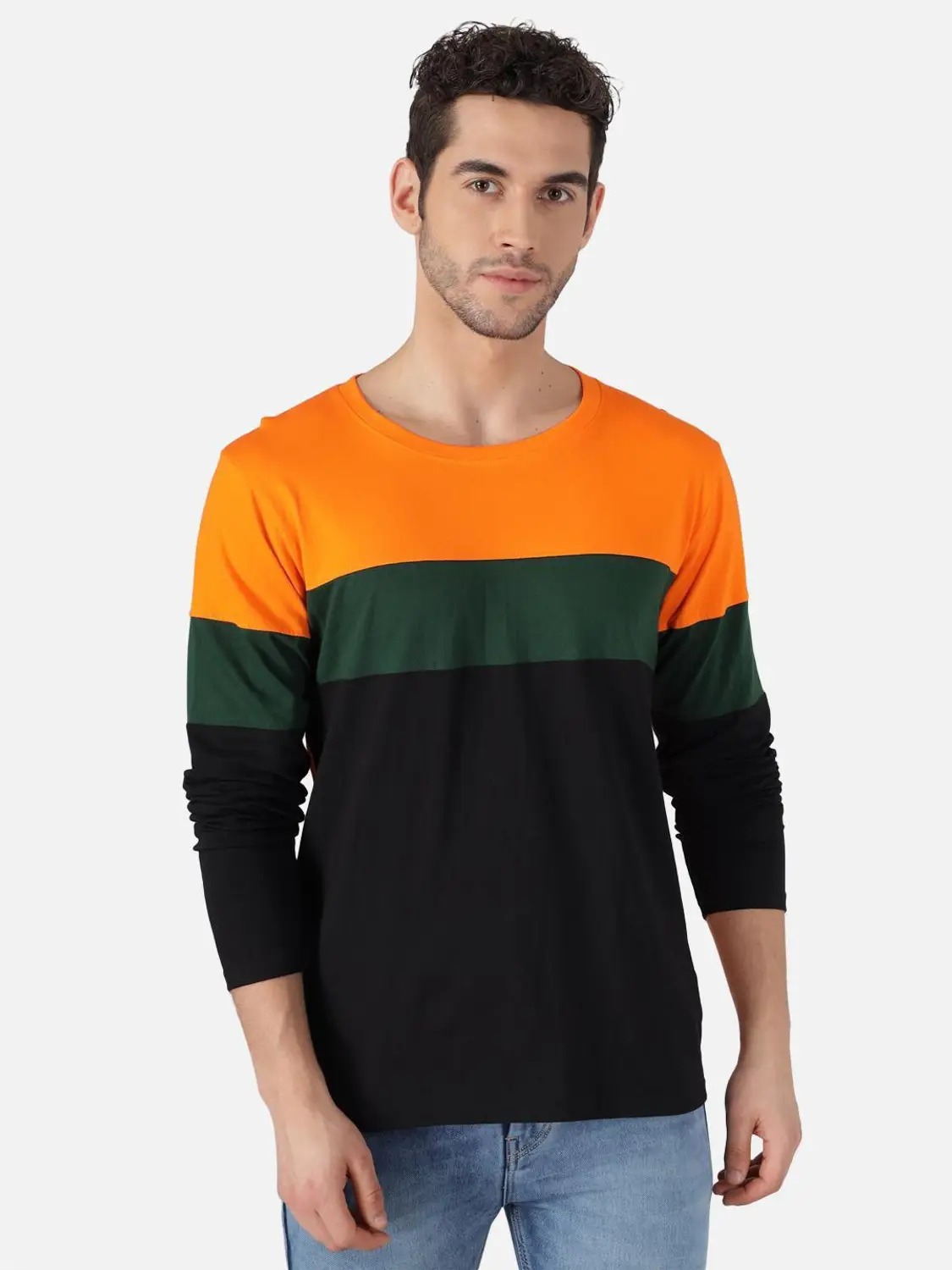 Dapper.Co long-sleeved color-block design T-Shirt 