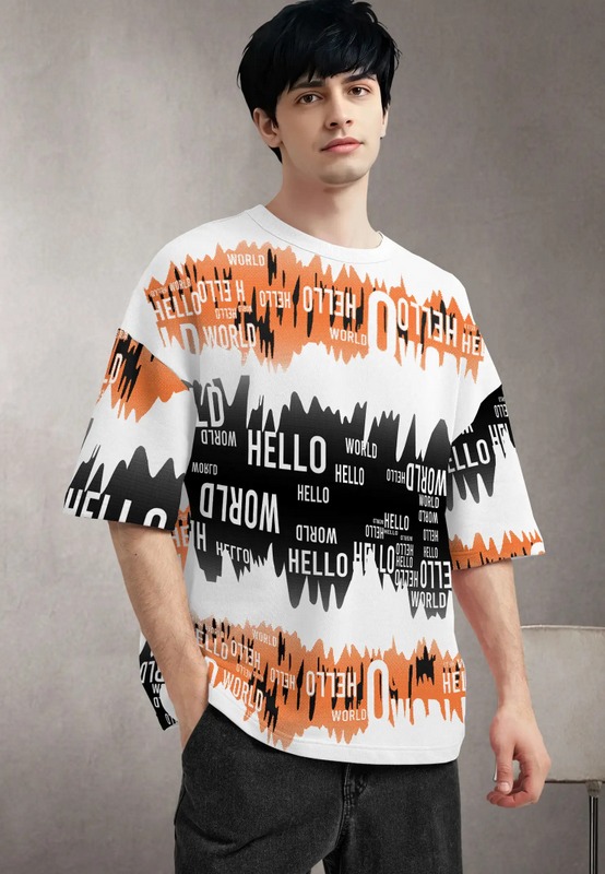TeeCulture HELLO & WORLD  print  T-Shirt