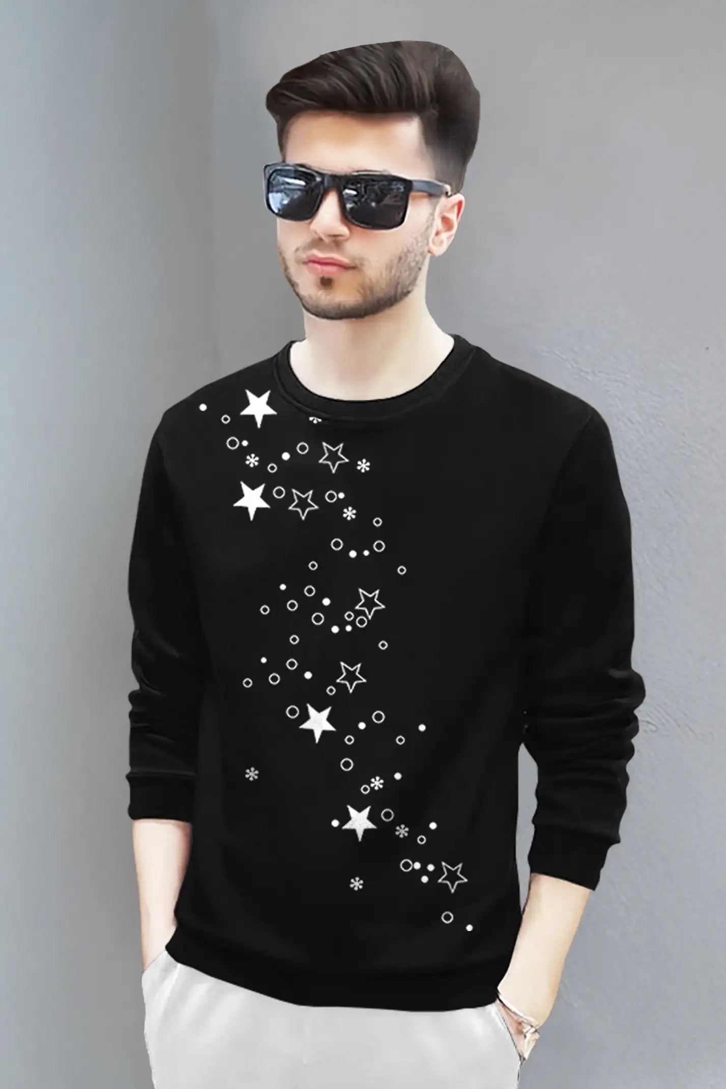 TeeCulture Solid Stars Print T-Shirt