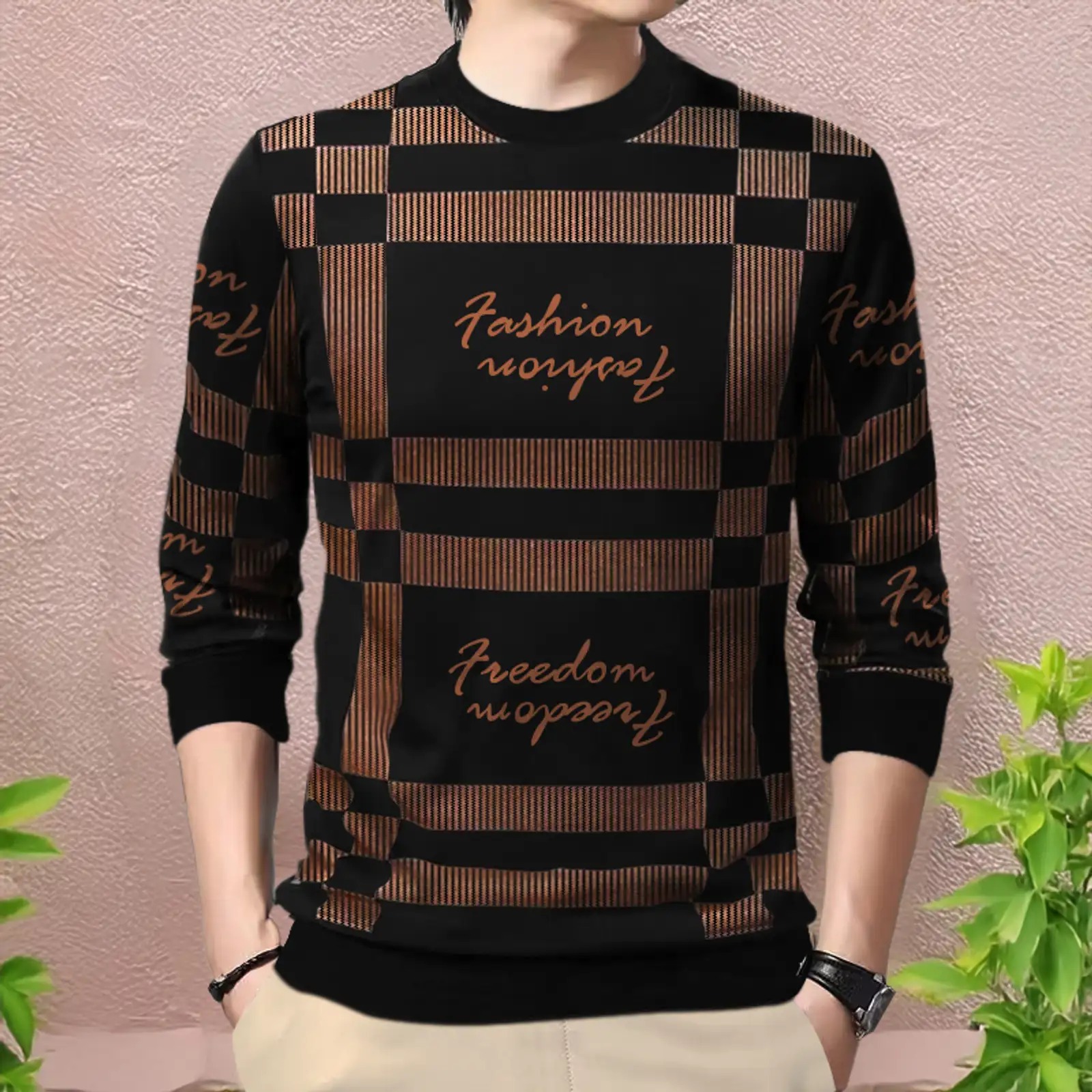 TeeCulture Windowpane grid pattern  T-Shirt