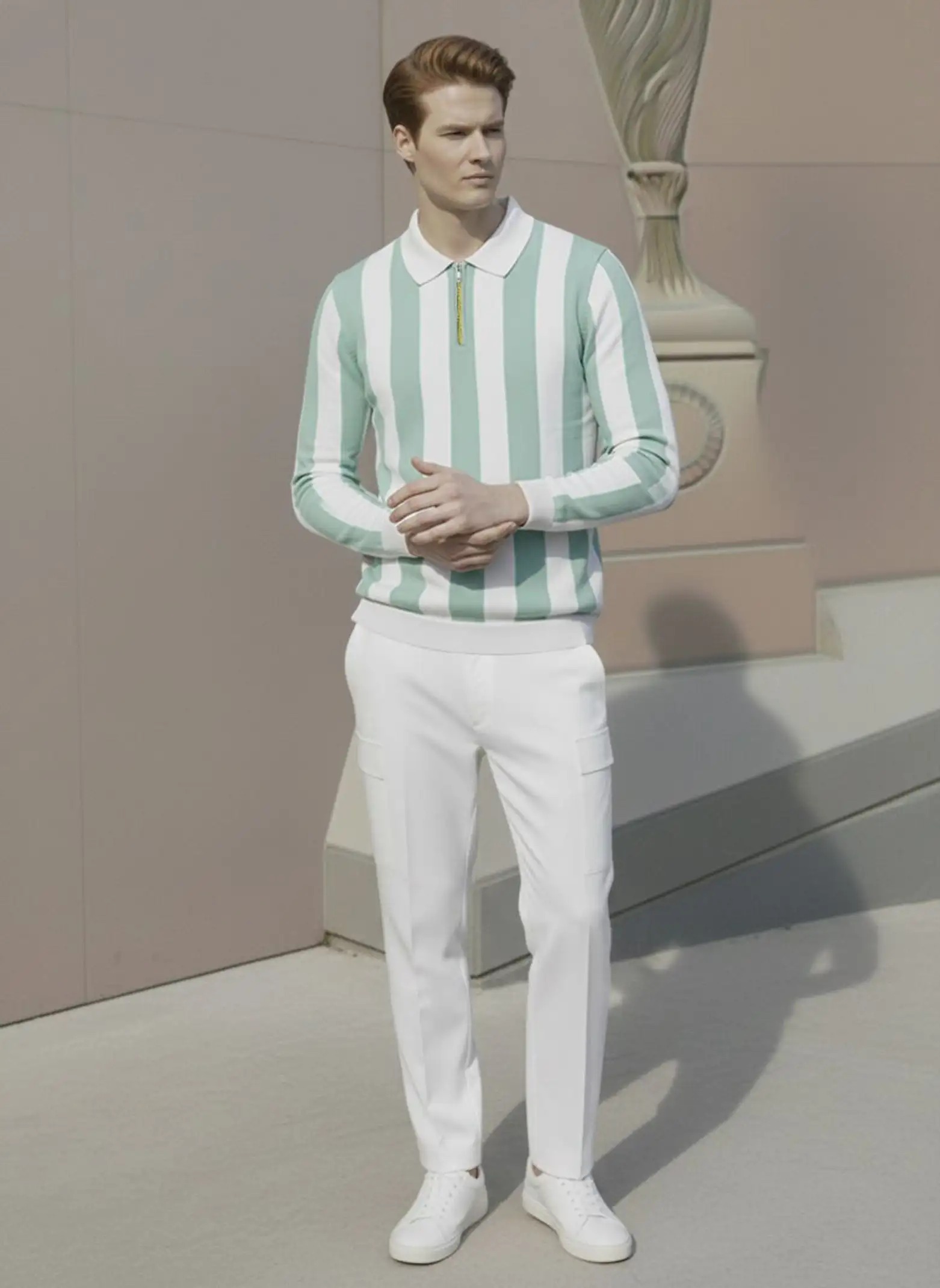 TeeCulture Quarter-zip knitted polo T-Shirt