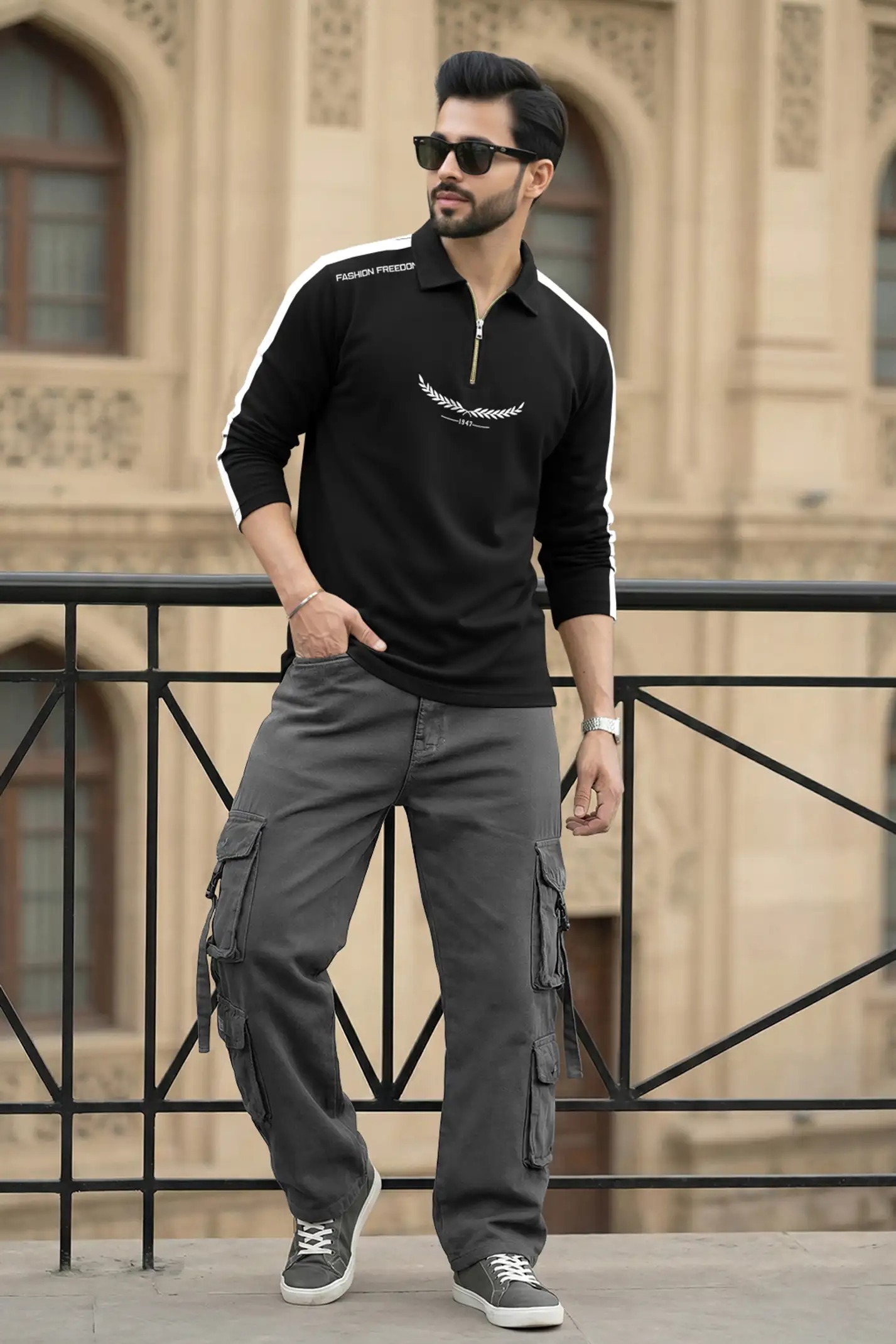 TeeCulture Metallic quarter-zip T-Shirt