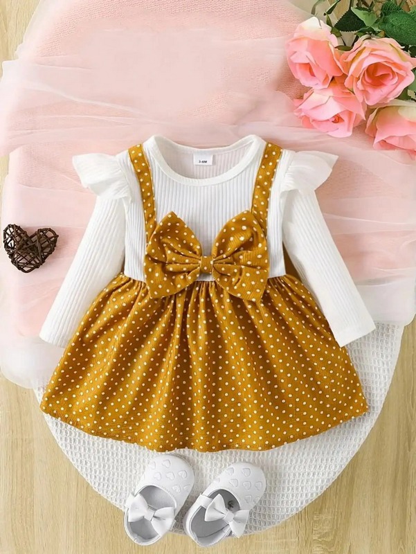 Parnika Mustard-yellow polka dot