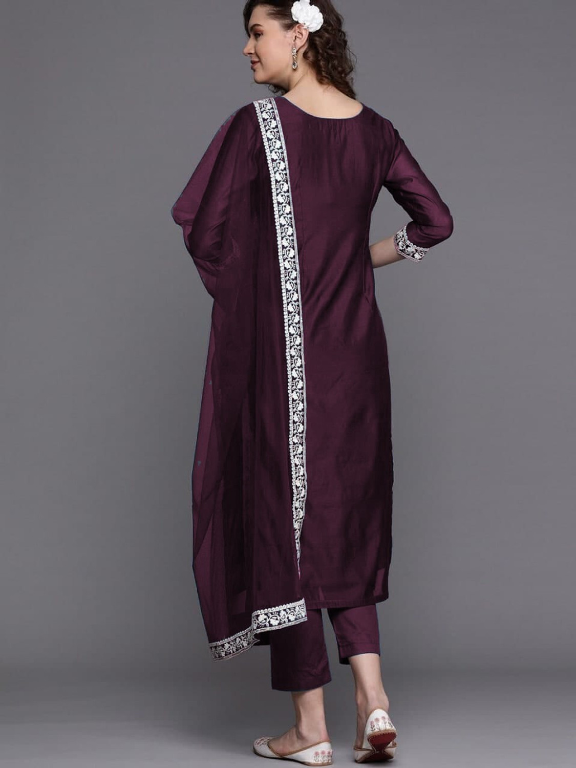  Pilessa Embroidered Viscose  Salwar Suit Set


