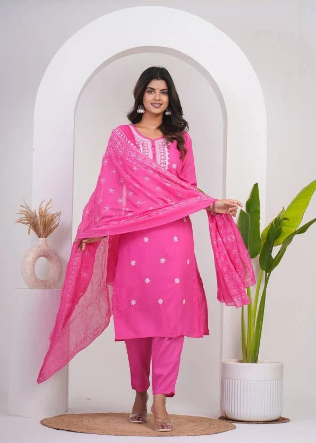  Pilessa Rayon Straight Salwar Suit Set