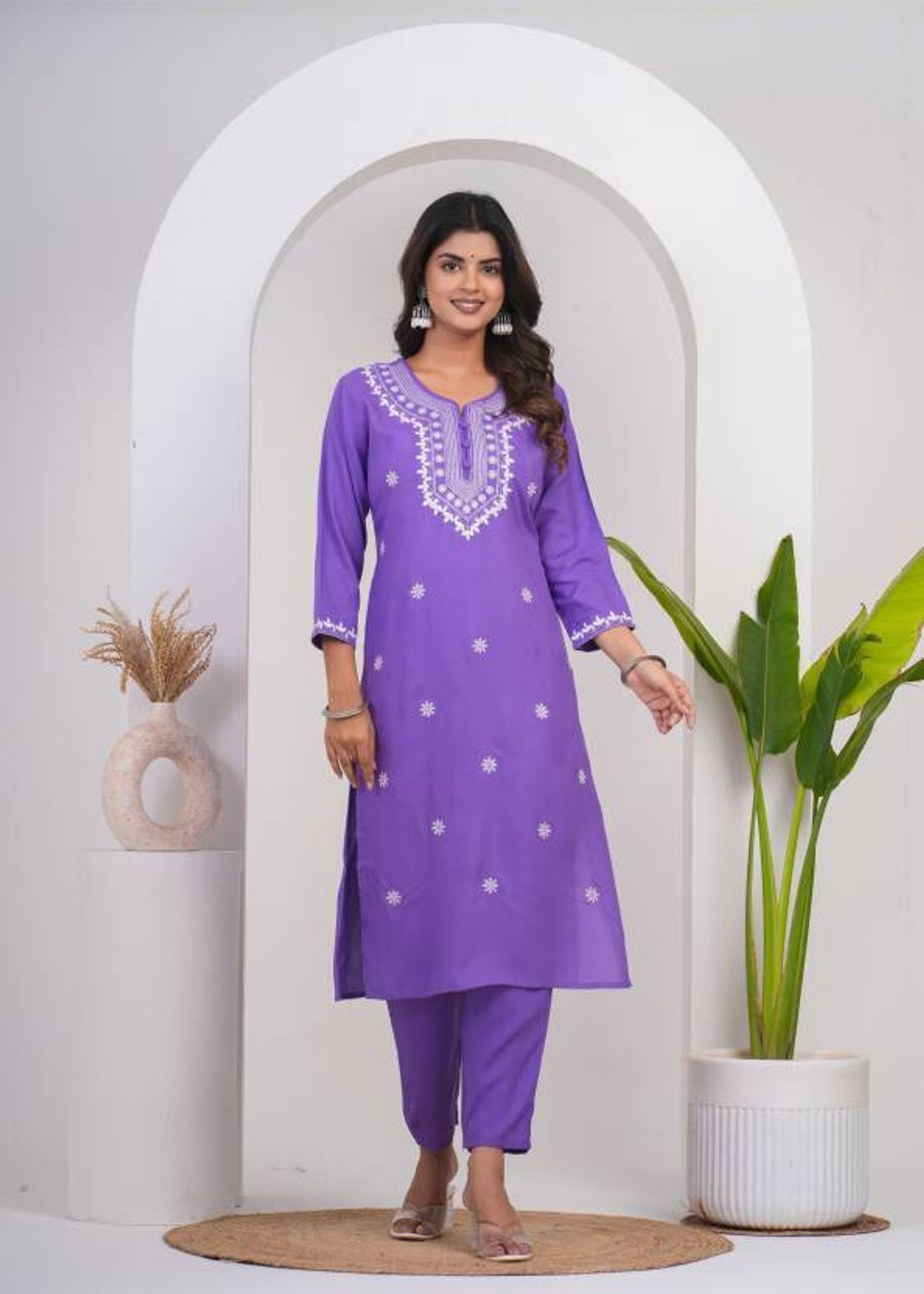  Pilessa Rayon Straight Salwar Suit Set