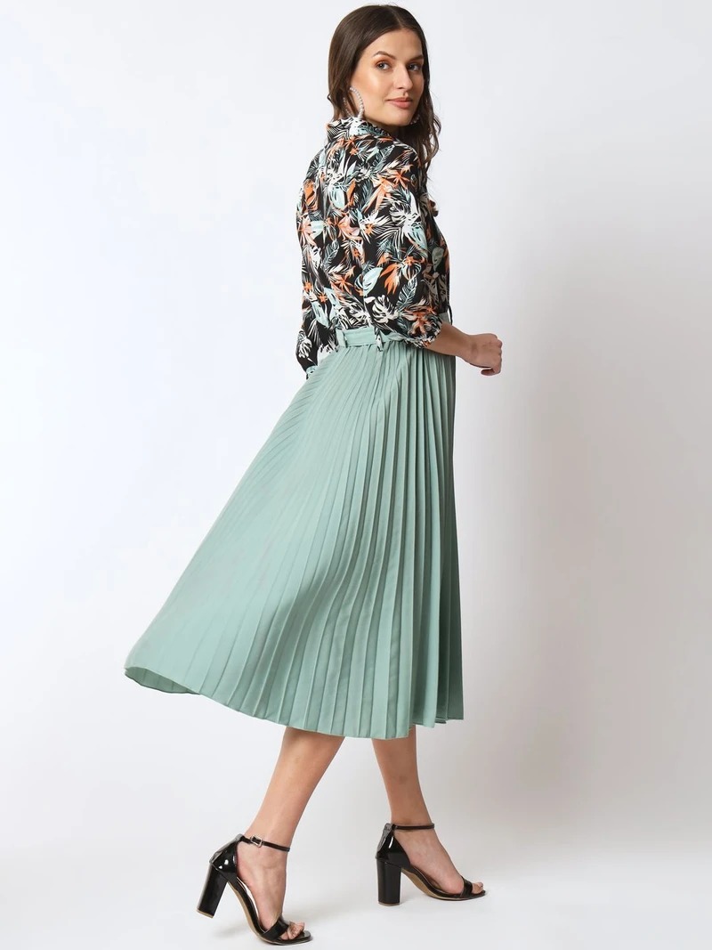 Zeflora A-line Multicolor Midi Dress