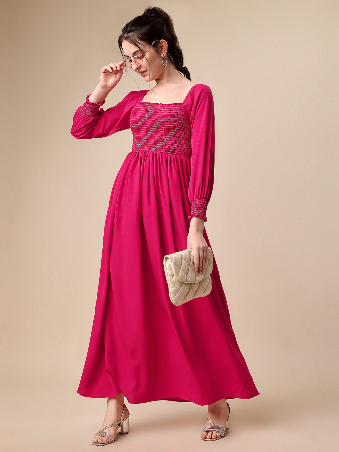 Shemora Elegant Casual Midi Dress