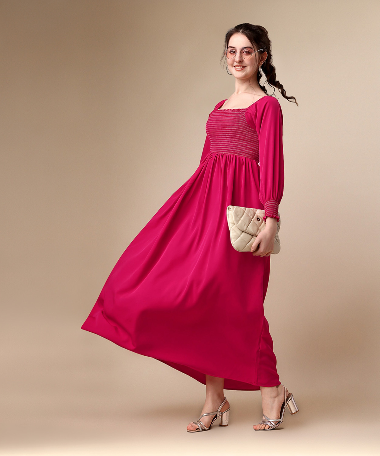 Shemora Elegant Casual Midi Dress