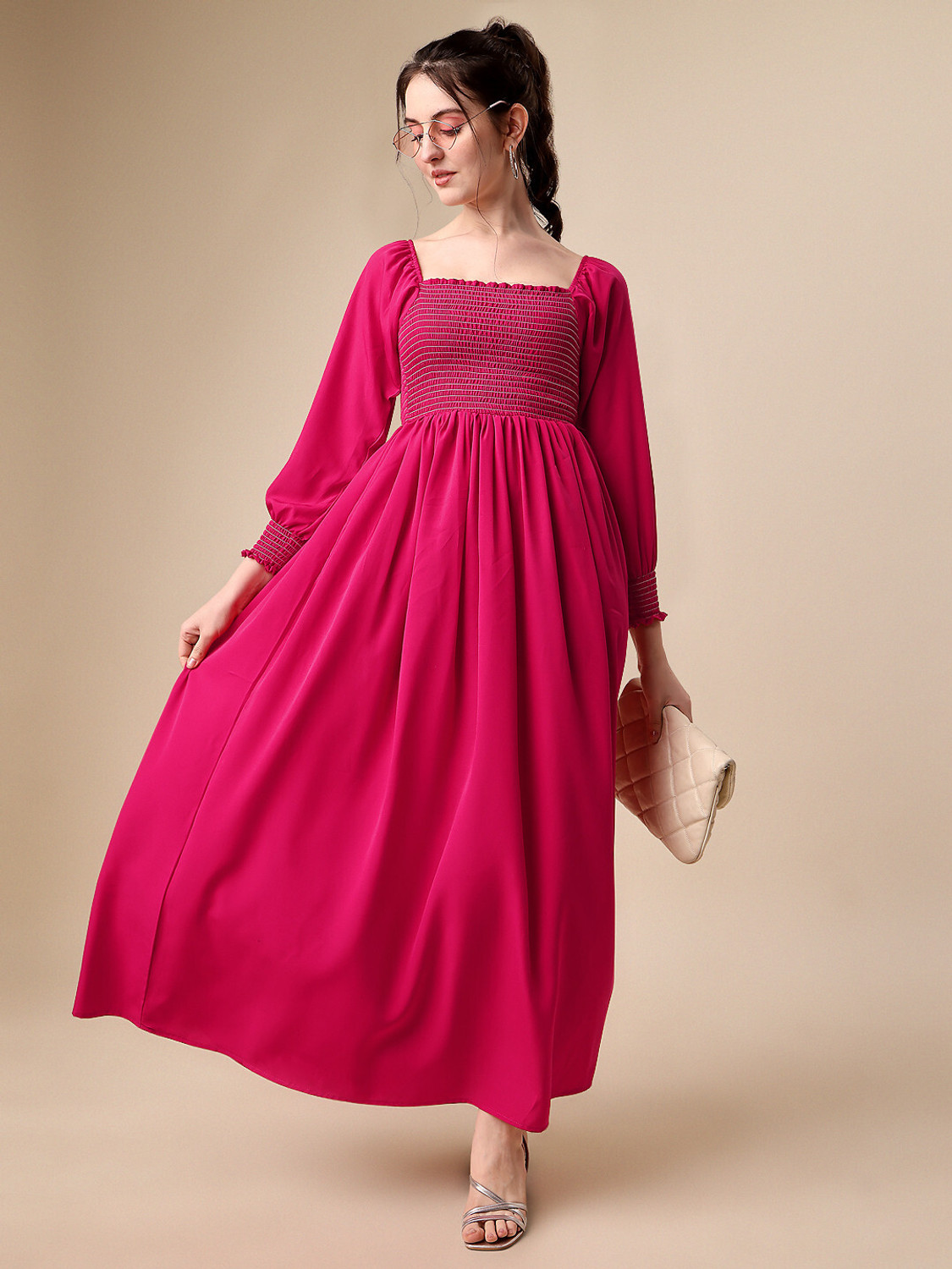 Shemora Elegant Casual Midi Dress