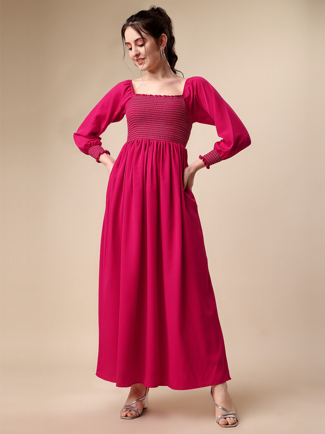 Shemora Elegant Casual Midi Dress