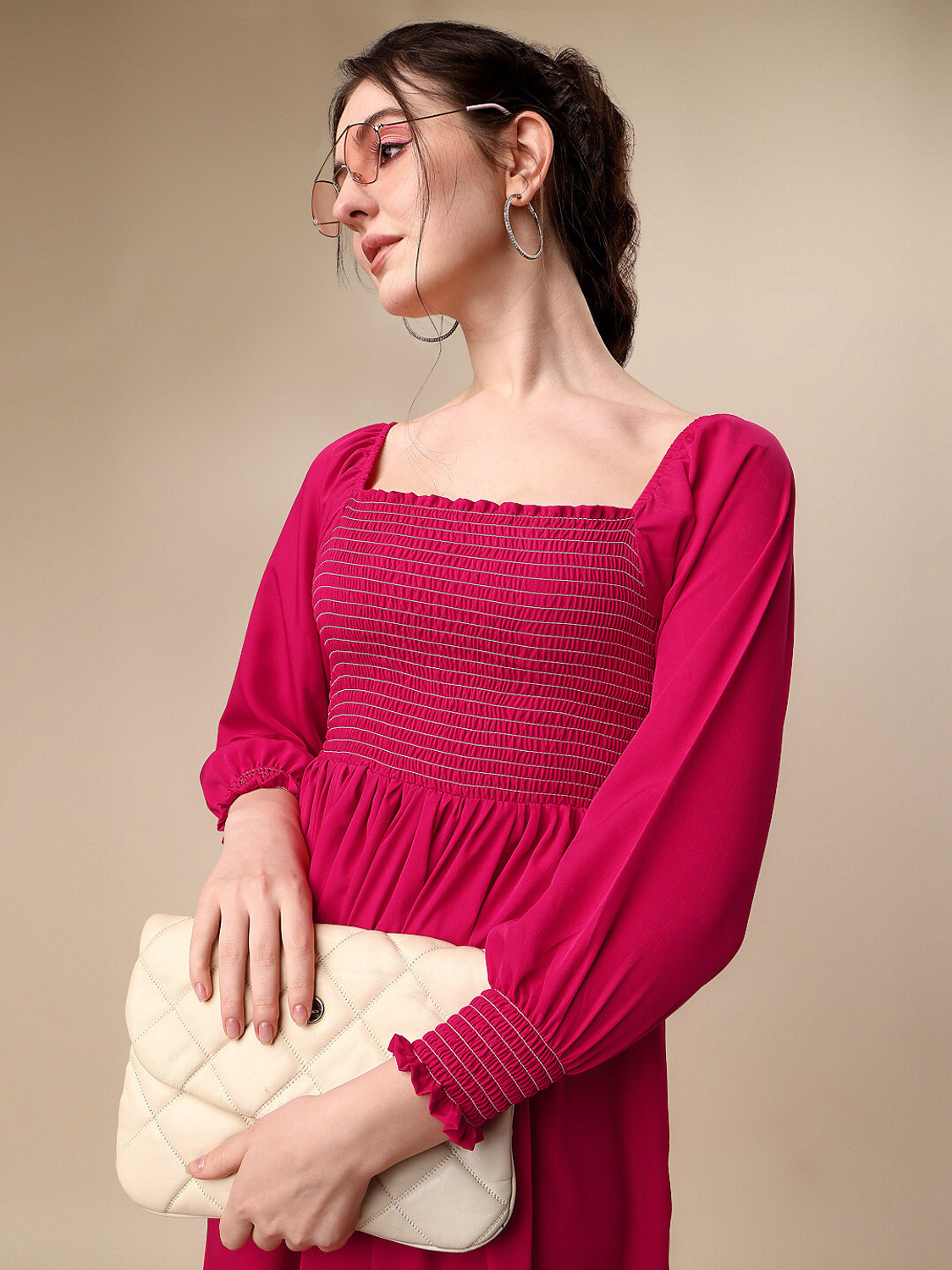 Shemora Elegant Casual Midi Dress